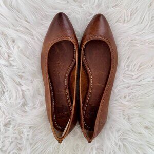 FRYE Regina Ballet Flats Cognac 5